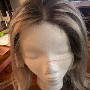 Wigshe human hair, Elegant Ash Blonde Lace Front Wig